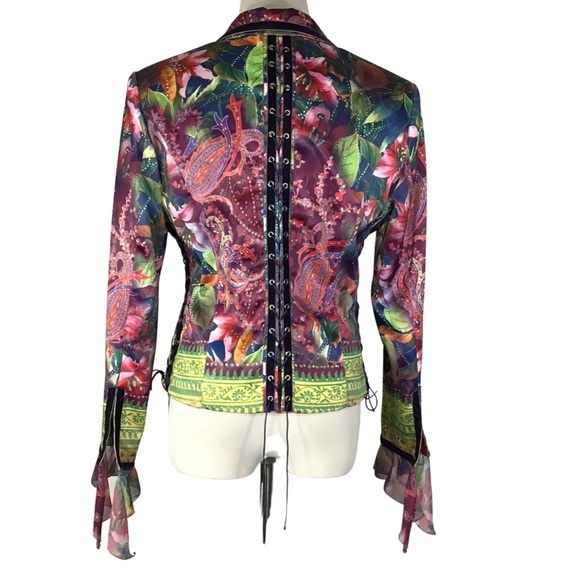 Vintage y2k vibrant jacket with lots of details - Picture 2 of 11